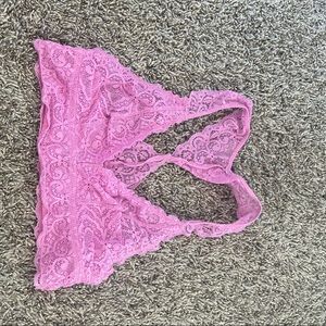 Pink Lacey Bralette